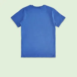 Pantaloons Junior Cobalt Blue Cotton Printed T-Shirt image 2