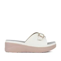 Iconics Women's White Casual Wedges image 2