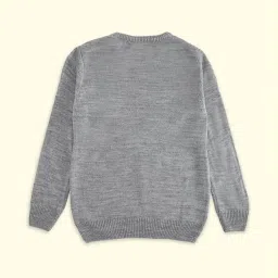 Pantaloons Junior Grey & Green Printed Full Sleeves Sweater image 2