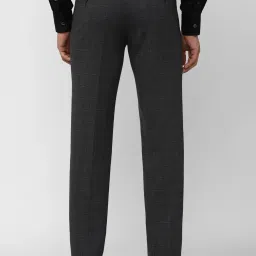 Van Heusen Grey Slim Fit Checks Trousers image 2