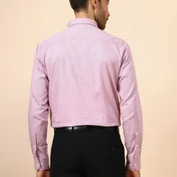 Cantabil Lilac Cotton Regular Fit Self Design Shirt image 2