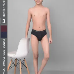 Dollar Bigboss Boys Multicolor Solid Briefs (Pack Of 3) image 1