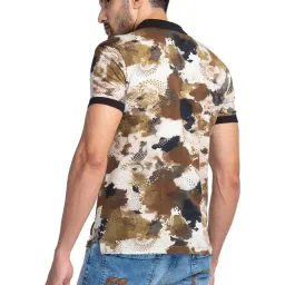 Being Human Brown Regular Fit Printed Polo T-Shirt image 2