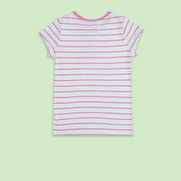 Pantaloons Junior Multicolor Cotton Striped T-Shirt image 2