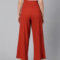Oxolloxo Rust Regular Fit High Rise Pants image 2