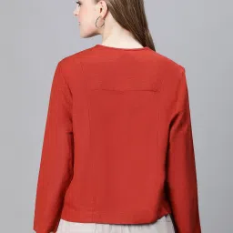 Oxolloxo Rust Cotton Regular Fit Bomber Jacket image 2