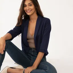 Zink London Navy Regular Fit Jacket image 3