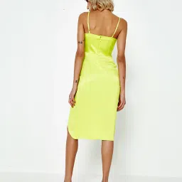 Cover Story Lime Yellow Wrap Dress image 2