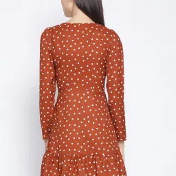 Oxolloxo Rust Printed A Line Dress image 2