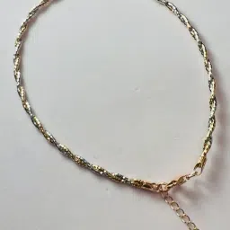 Arte Jewels 925 Sterling Silver Rose Gold Twisted Anklet for Women-picture-36