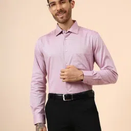 Cantabil Lilac Cotton Regular Fit Self Design Shirt image 5