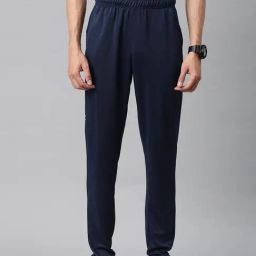 ALCIS Navy Slim Fit Printed Sports Trackpants-picture-3