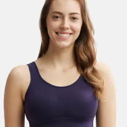 Jockey JW12 Women's Wirefree Padded Tencel Lyocell Elastane Full Coverage Lounge Bra image 1