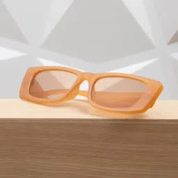 Ted Smith CHOCOEYE_NUDE Brown Rectangular Sunglasses image 1