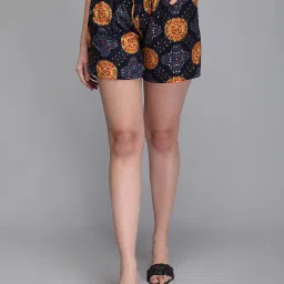 Aditi Wasan Navy Printed Shorts image 1