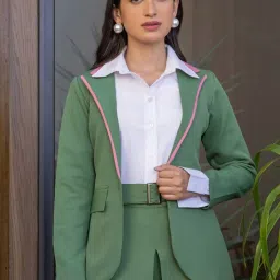 binfinite Green Basil Blossom Blazer image 1