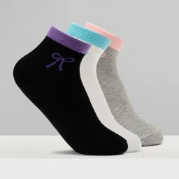 Honey by Pantaloons Multicolored Printed Socks - Pack of 3 image 1