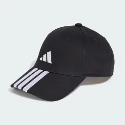 adidas Black Striped Baseball Cap - Medium image 1