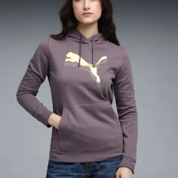 Puma Purple Metallic Graphics Regular Fit Hoodie image 1
