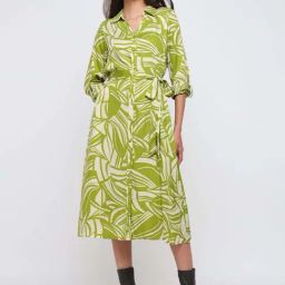 Cover Story Lime Relaxed Fit Printed Dress-picture-27