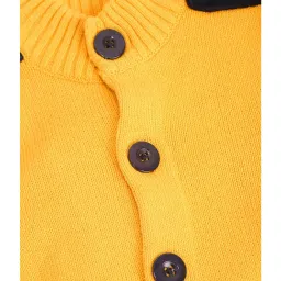 Gini & Jony Kids Yellow Self Sweater image 3