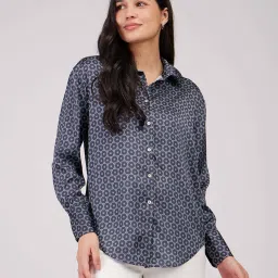 Fablestreet Blue Printed Shirt image 1