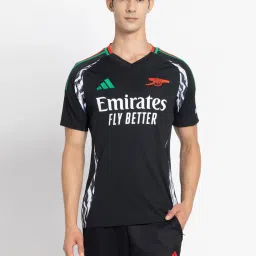 Adidas Black 100% Polyester Slim Printed Jerseys image 1