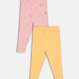 MINI KLUB Infant Girls Pack Of 2 Mid-Rise Ankle-Length Leggings-picture-16