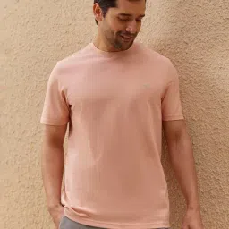 ANDAMEN Pink Regular Fit Crew T-Shirt-image-46