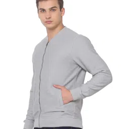 Globus Light Grey Melange Striped Sweatshirt image 3
