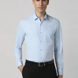 Peter England Blue Slim Fit Shirt-picture-20