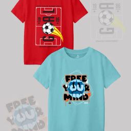 Codez Kids Red & Blue Printed T-Shirt (Pack Of 2)-picture-12