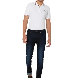 Mufti Blue Super Slim Fit Lightly Washed Jeans image 5