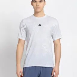 Adidas White Slim Fit Printed Sports T-Shirt-picture-33