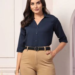 Style Quotient Navy Solid Shirt-picture-14