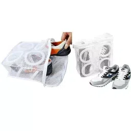 FreshDcart 28x27x9 cm Nylon Shoes Wash Bag Multi Color, FDCA639 (Pack of 2) image 5