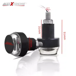 ALLEXTREME AETSL458 7/8" Turn Signal LED Light Indicator Dual Color Blinker Bike Handle Bar Yellow and White Set of 2 image 2