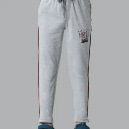 Van Heusen Regular Fit Smart Tech Easy Stain Release Trackpants - Grey Melange image 1