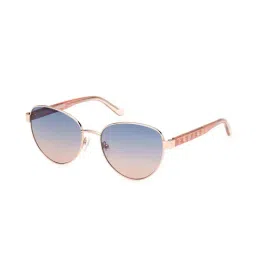 Guess GUS001015528WSG Blue UV Protected Oval Sunglasses for Women-image-61
