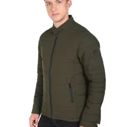 Arrow Newyork Olive Regular Fit Puffer Jacket image 3
