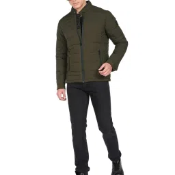 Arrow Newyork Olive Regular Fit Puffer Jacket image 5