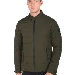 Arrow Newyork Olive Regular Fit Puffer Jacket image 1