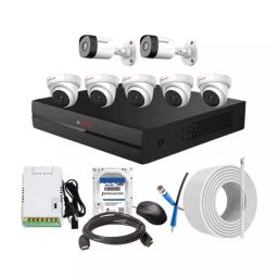 CP PLUS CCTV Combo Kit 2.4 MP Full HD Audio Indoor & Outdoor with 8 Channel DVR 5 Dome, 2 Bullet Camera, 8 Channel SMPS, 70 m Cable 2 TB HDD & Connectors-picture-10