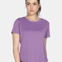 Zelocity By Zivame Purple Relaxed Fit Sports T-Shirt-picture-17