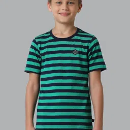 Van Heusen Regular Fit Smart Tech Easy Stain Release T-Shirt - Navy & Turquoise image 1