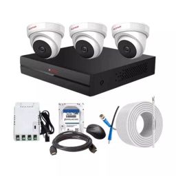 CP PLUS CCTV Combo Kit 2.4 MP Indoor & Outdoor with 4 Channel DVR, 3 Dome Camera, 4 Channel SMPS, 70 m Copper Cable, 500GB HDD & Connectors-picture-2