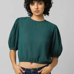 Only Green Round Neck Top image 1