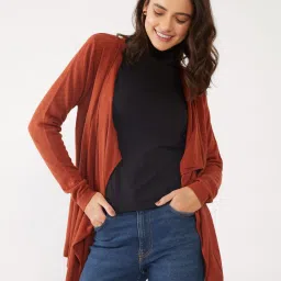 Zink London Rust Full Sleeves Shrug image 1