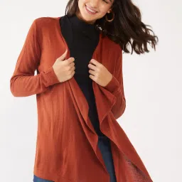 Zink London Rust Full Sleeves Shrug image 3