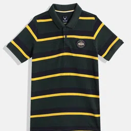 Allen Solly Junior Boys Striped Pure Cotton Polo Collar T-shirt-picture-45